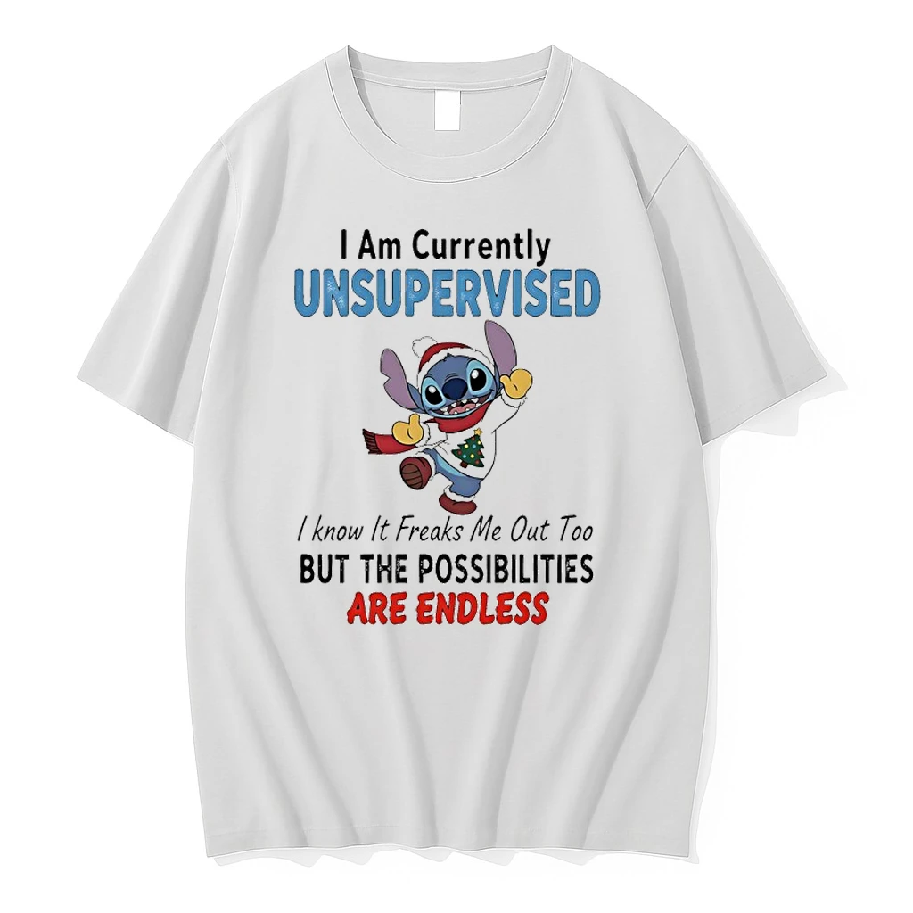 Stitch Christmas I Am Currently Unsupervised I Know It Freaks Me Out Too But The Possibilities Are Endless Shirts