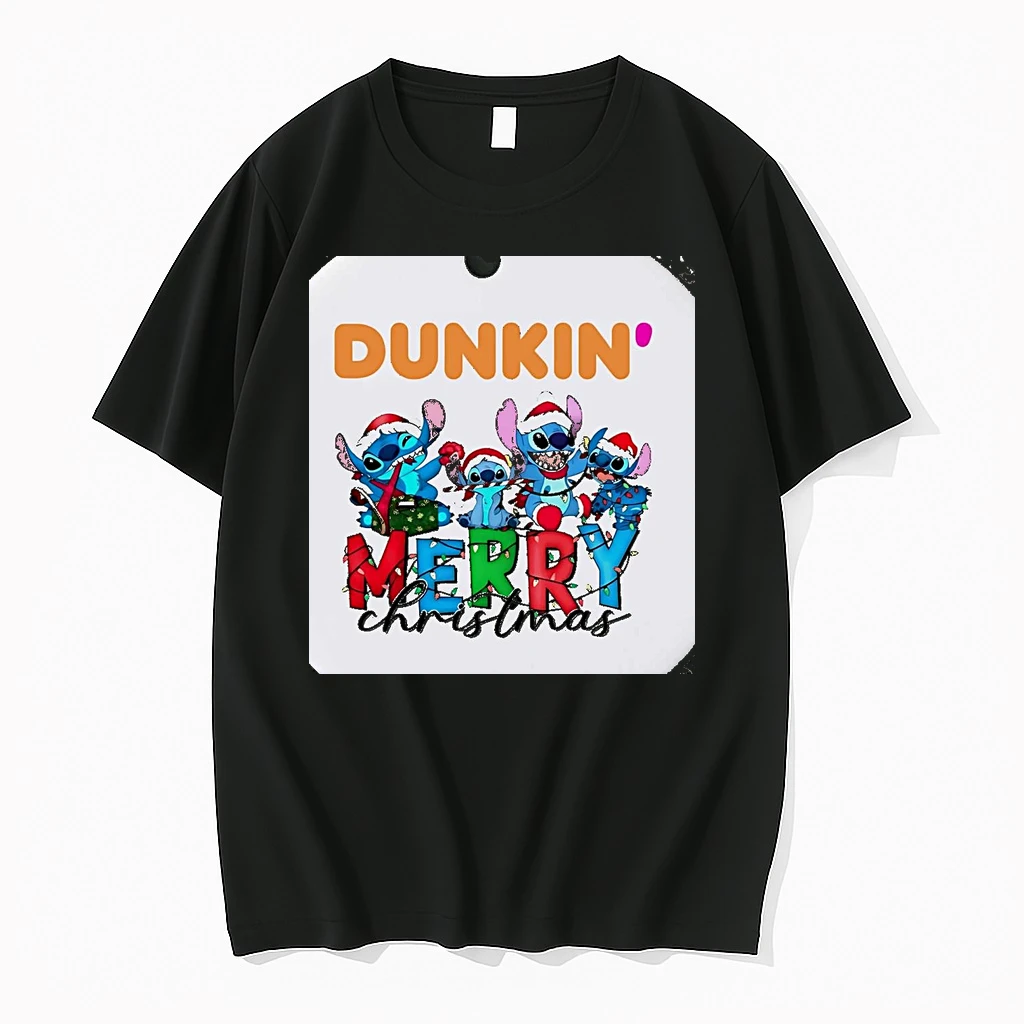 Stitch Dunkin Donuts Merry Christmas Christmas Shirts