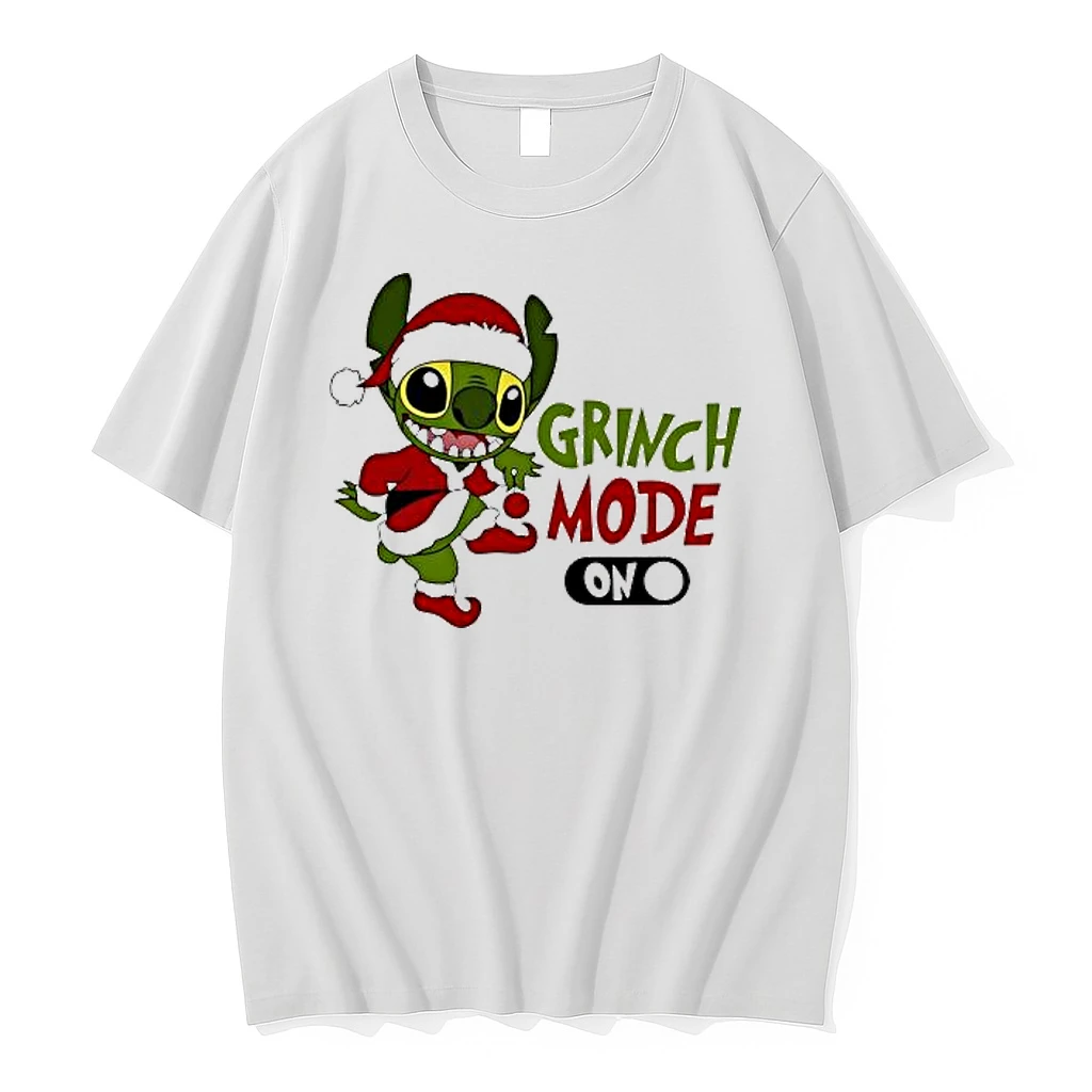 Stitch Grinch Mode On Disney Christmas Shirts