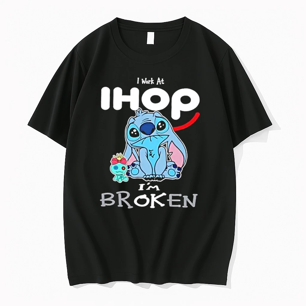 Stitch I Work At Ihop Im Broken Shirts