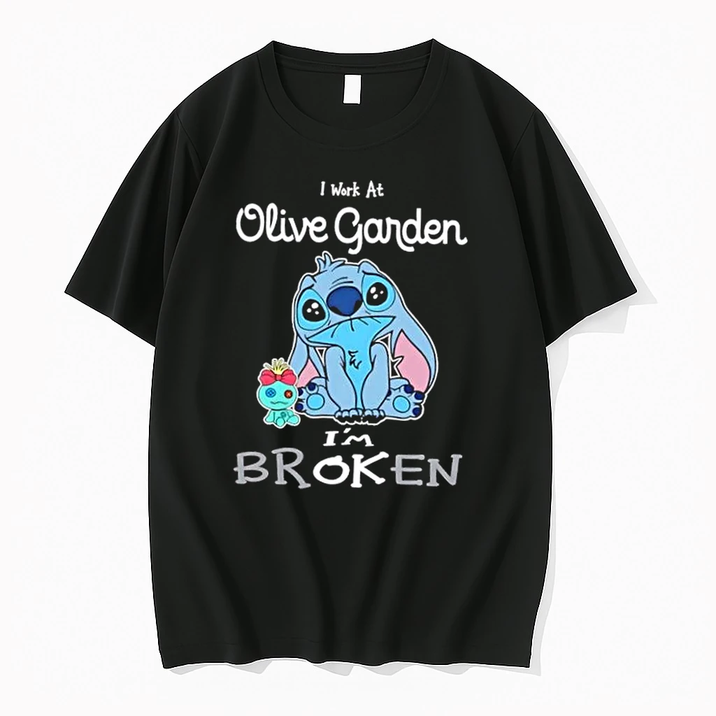 Stitch I Work At Olive Garden Im Broken Shirts