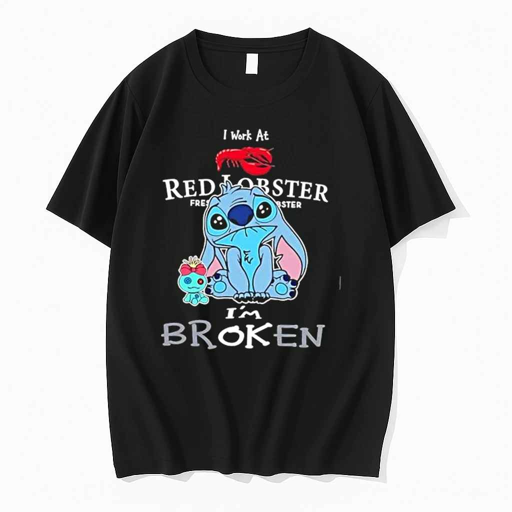 Stitch I Work At Red Lobster Im Broken Shirts
