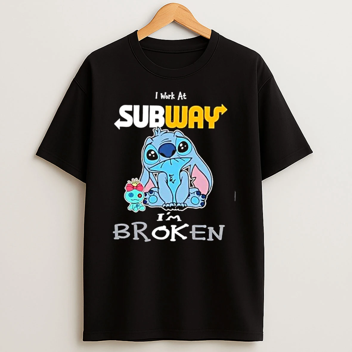 Stitch I Work At Subway Im Broken Shirts