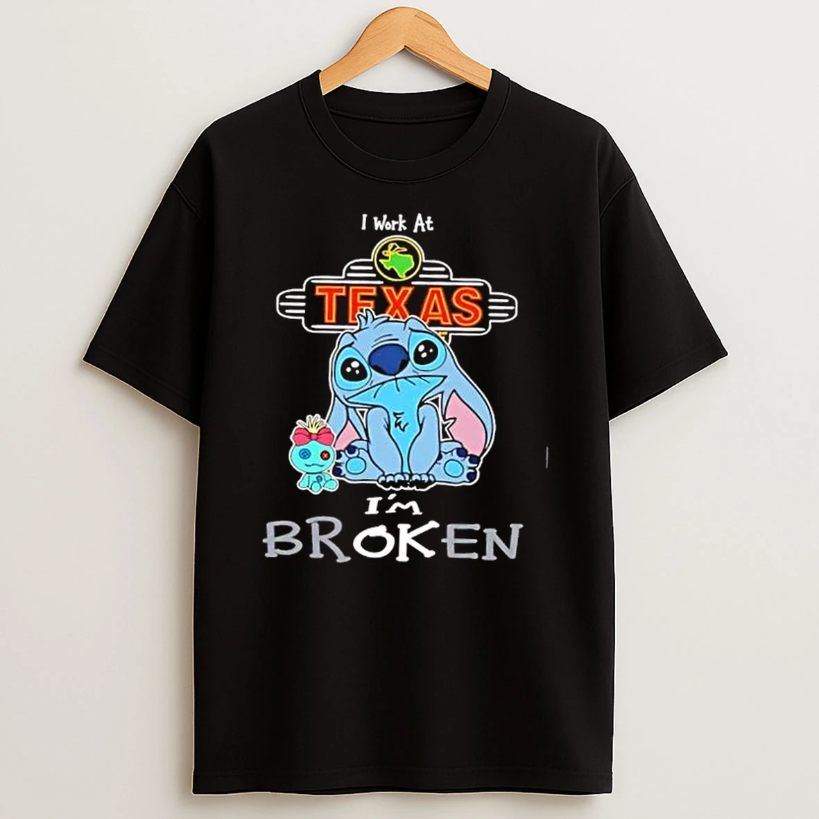 Stitch I Work At Texas Roadhouse Im Broken Shirts