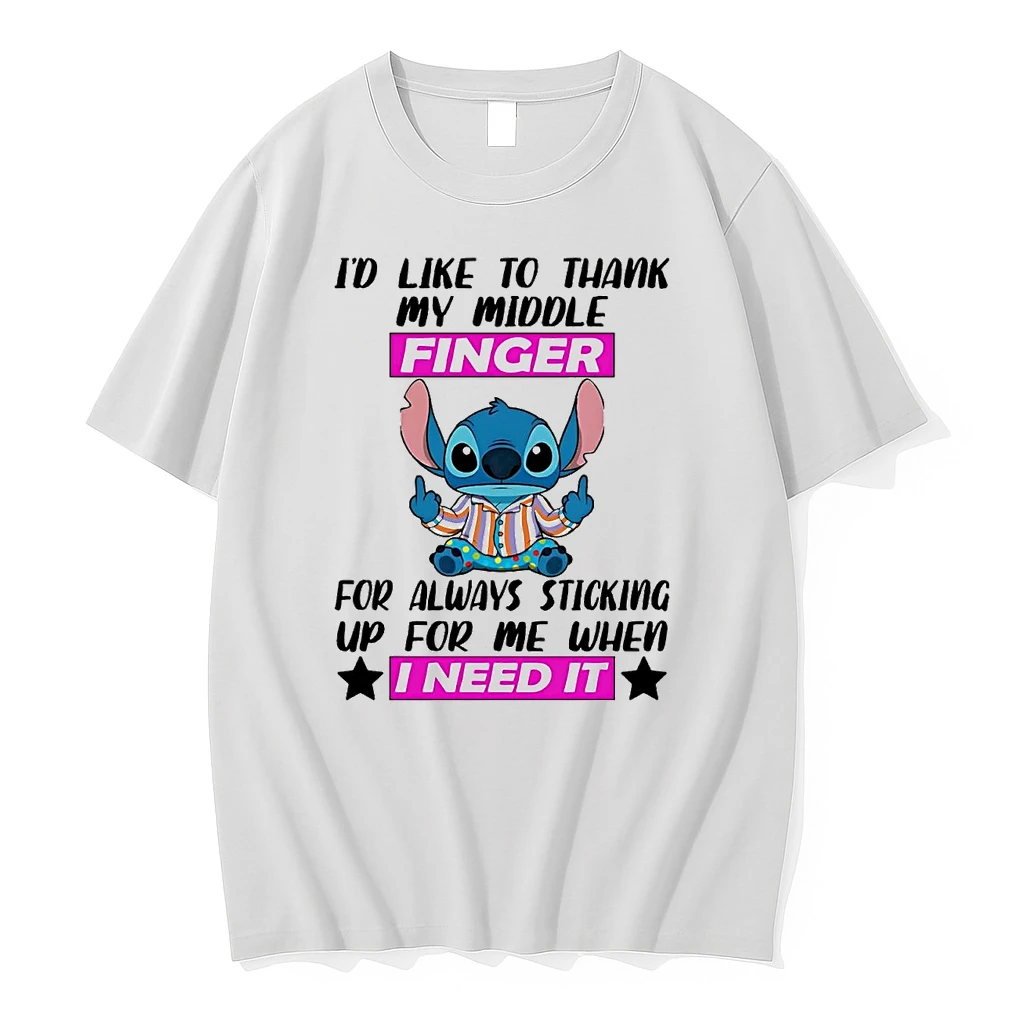 Stitch Id Like To Thank My Middle Finger For Always Sticking Up For Me Shirts