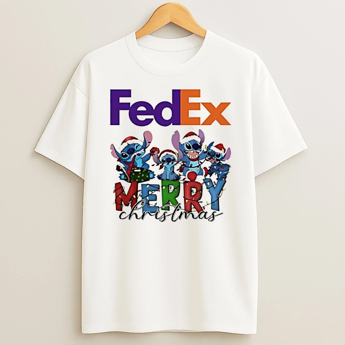 Stitch Merry Christmas 2025 X Fedex Shirts