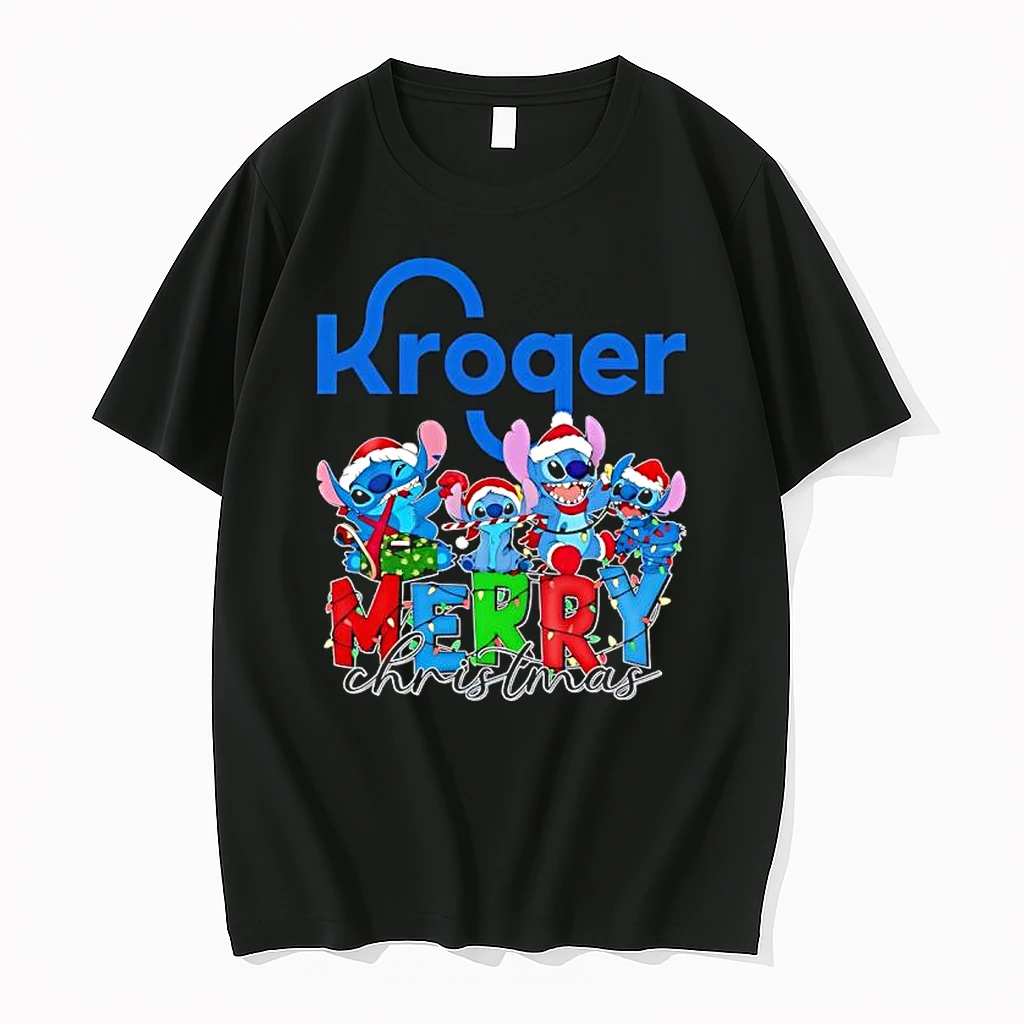 Stitch Merry Christmas X Krogers Logo Shirts