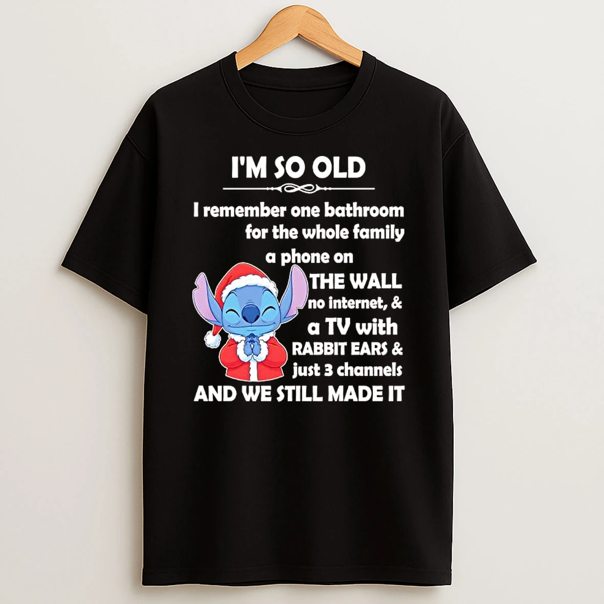 Stitch Santa I Remember 1 Bathroom For The Whole Family A Phone Attached To The Wall Shirts