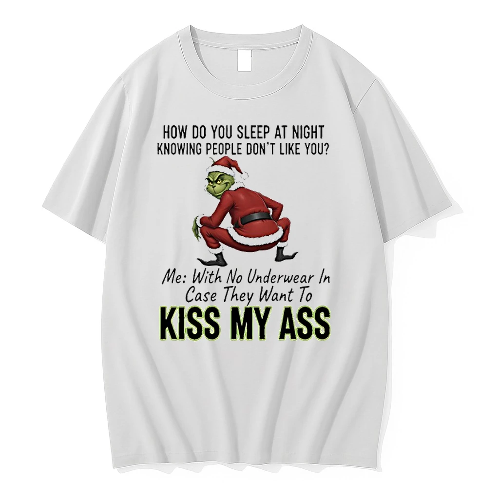 Stitch Santa How Do You Sleep At Night Knowing People Dont Like You With No Underwear In Case They Want To Kiss My Ass Shirts