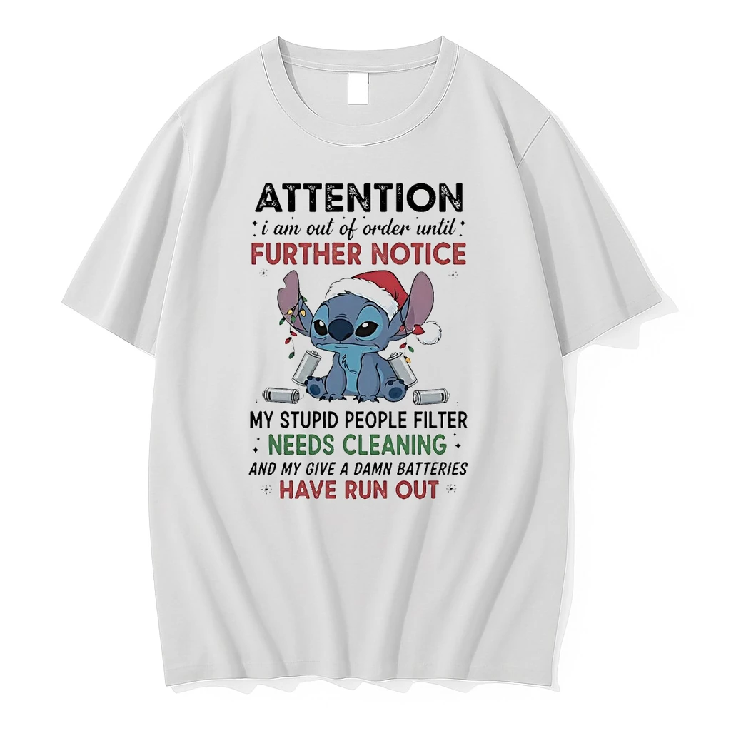 Stitch Attention I Am Out Of Order Until Further Notice Christmas Shirts