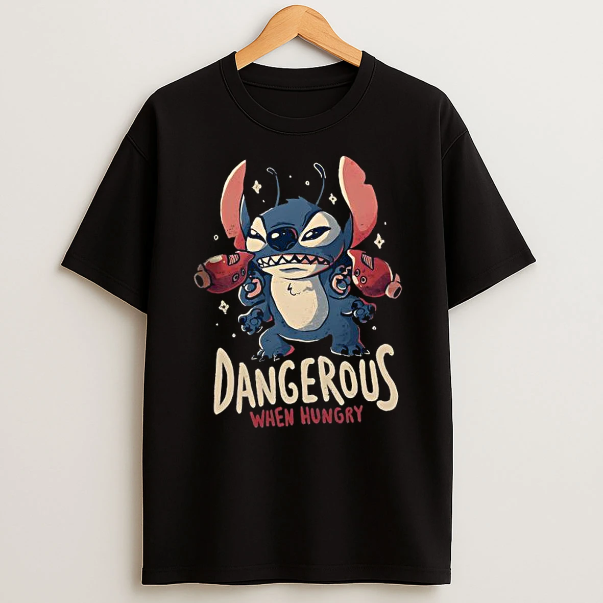 Stitch Dangerous When Hungry Shirts