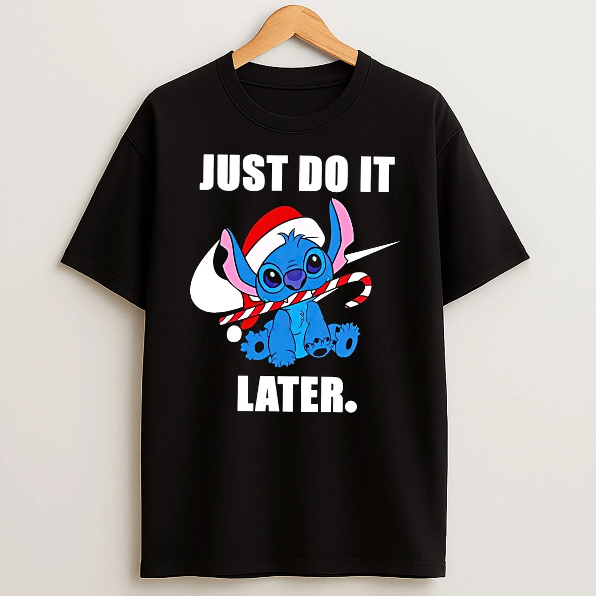 Stitch Just Do It Later Christmas Shirts