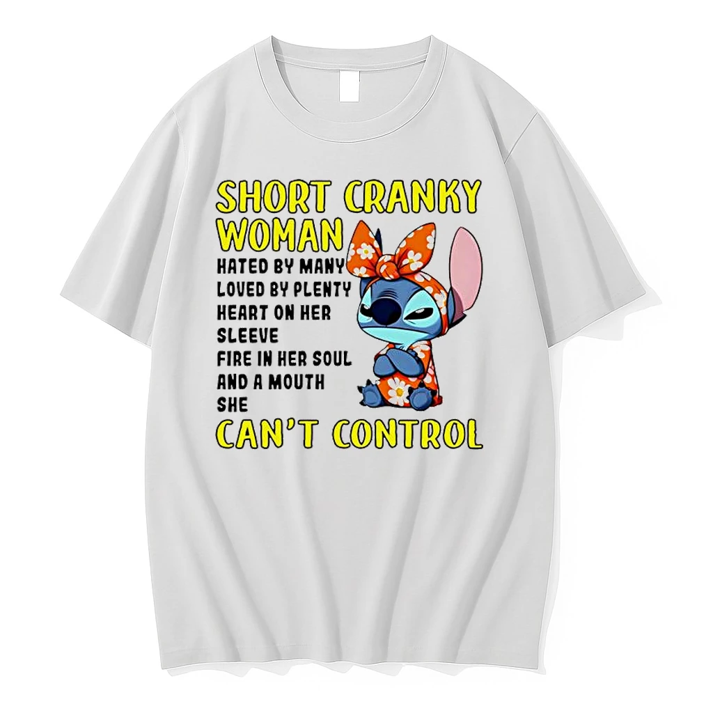 Stitch Short Cranky Woman Cant Control Shirts