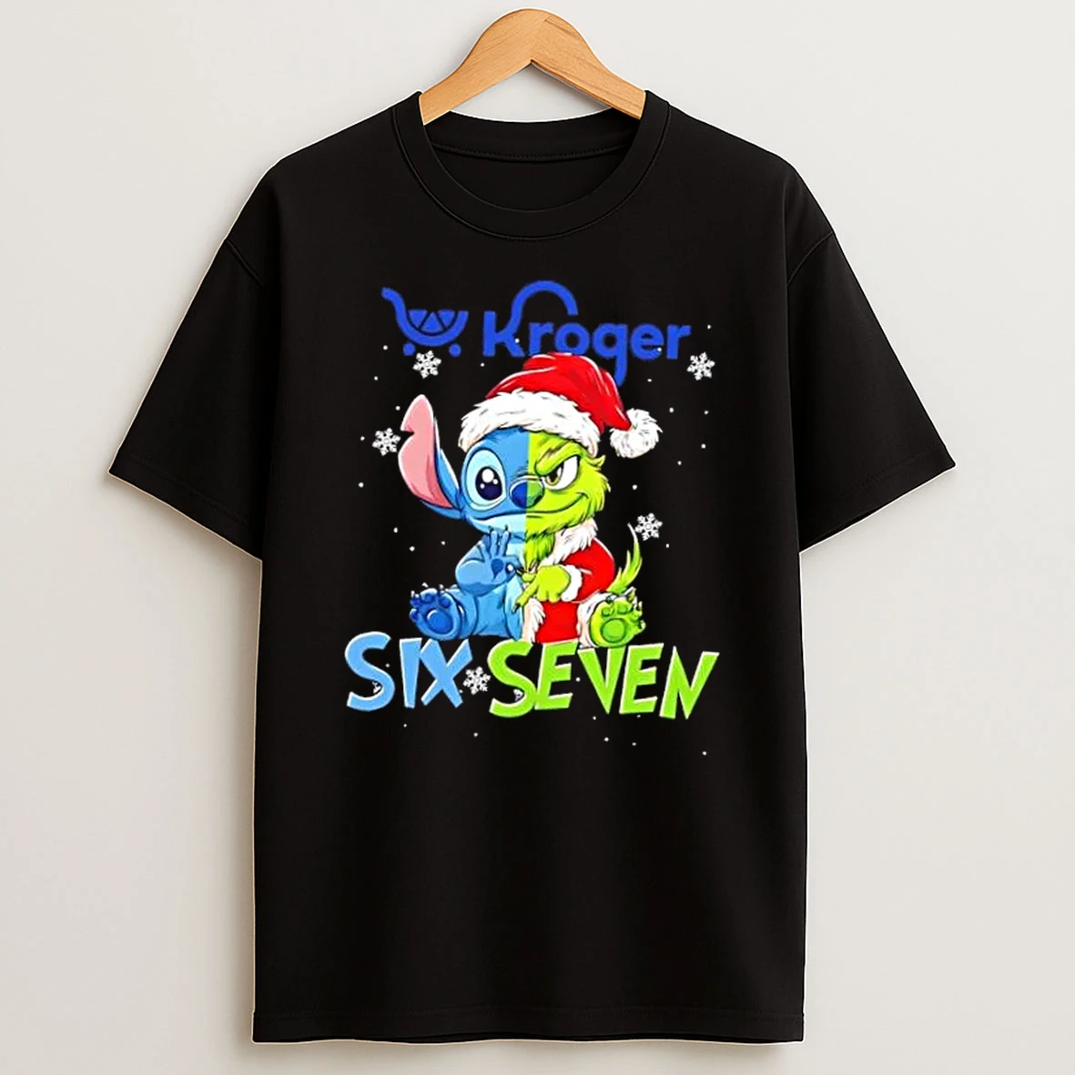 Stitch X Grinch Kroger Six Seven Christmas Shirts