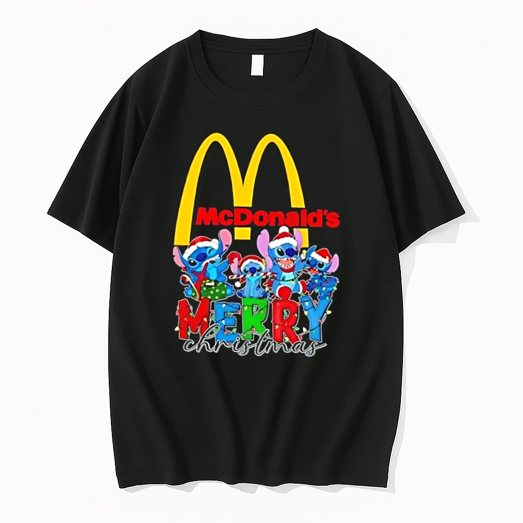 Stitch X Mcdonalds Merry Christmas Shirts