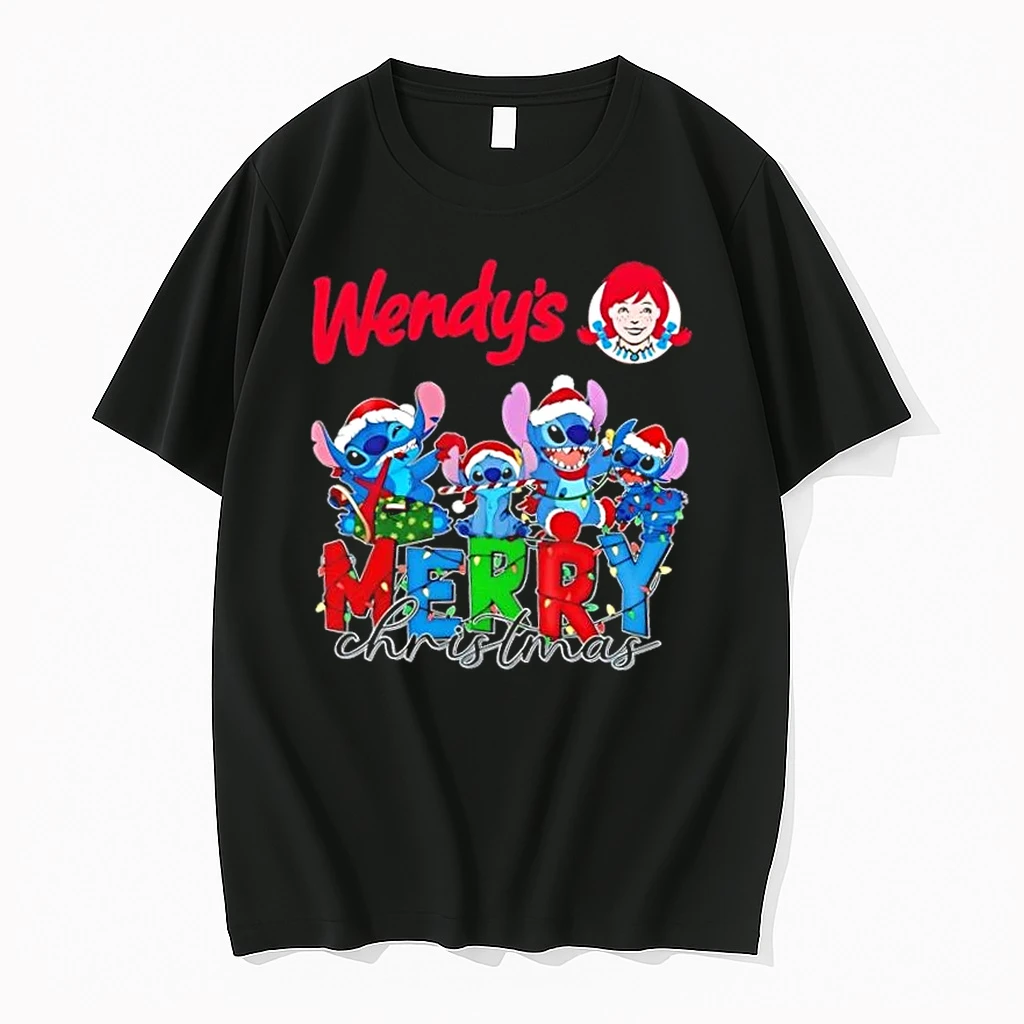 Stitch X Wendys Merry Christmas Shirts