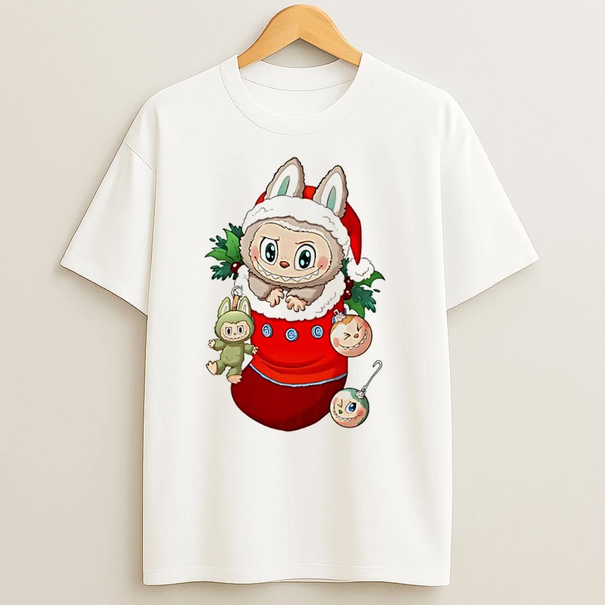 Stocking Stuffer Labubu Christmas T Shirts