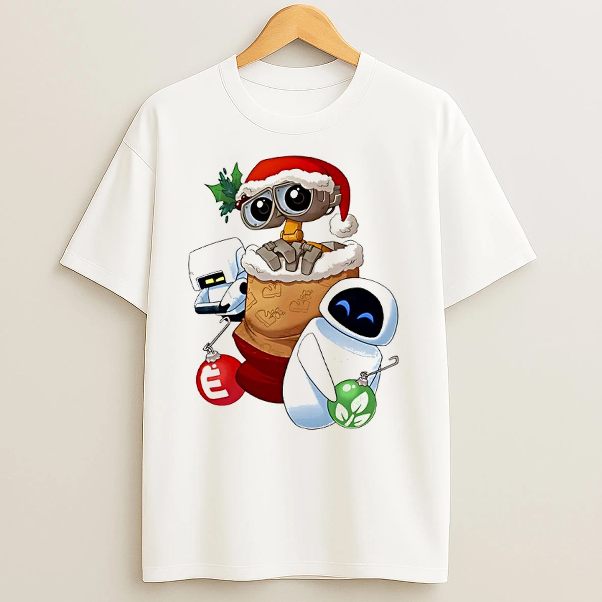 Stocking Stuffer Robot Friends Wall E Eve Christmas T Shirts