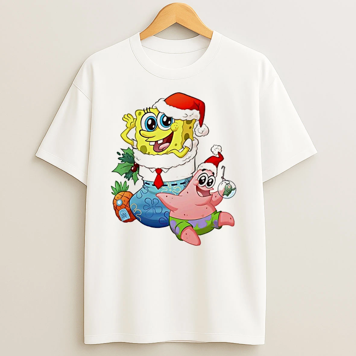 Stocking Stuffer Sponge And Star Christmas T Shirts