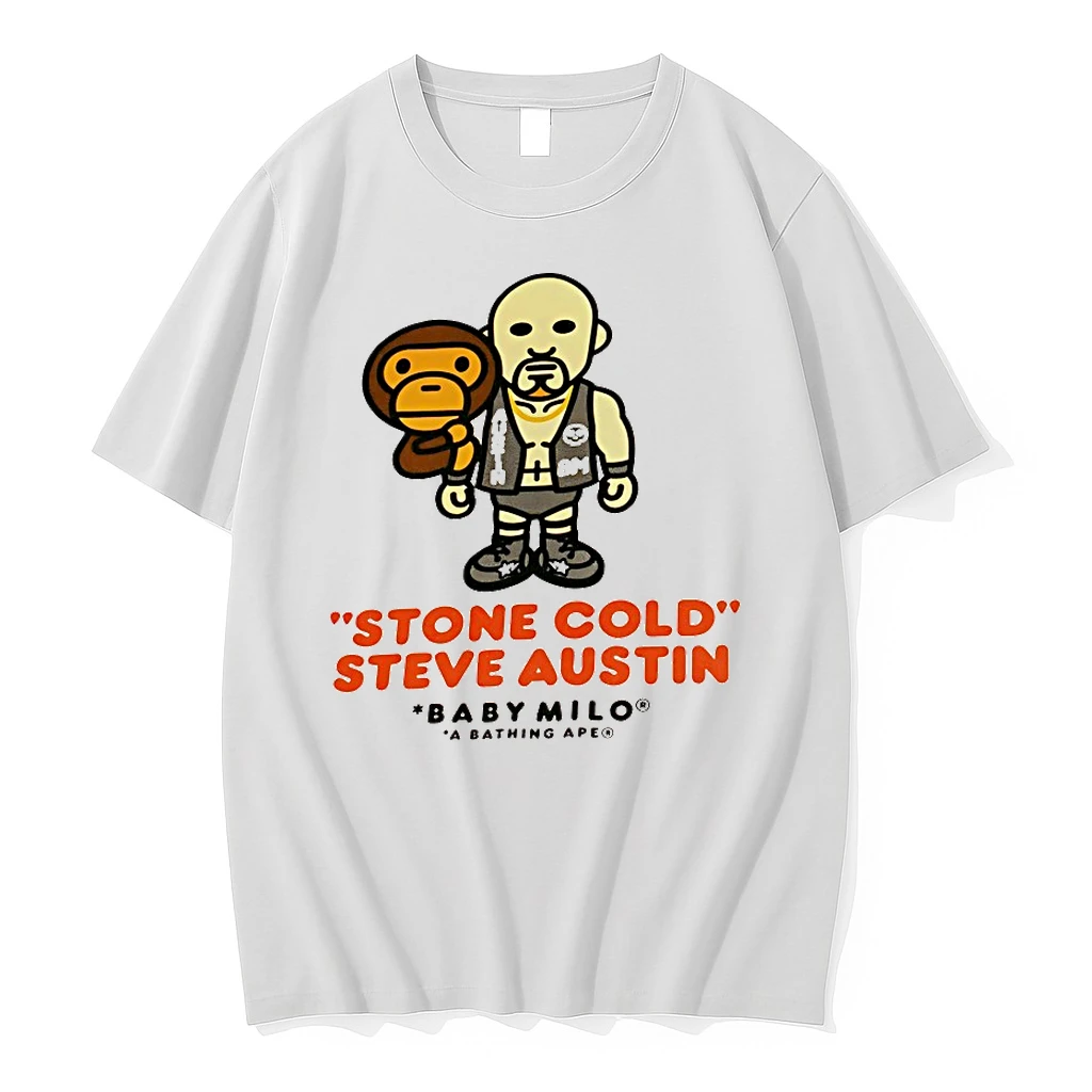 Stone Cold Steve Austin Baby Milo A Bathing Ape Shirts