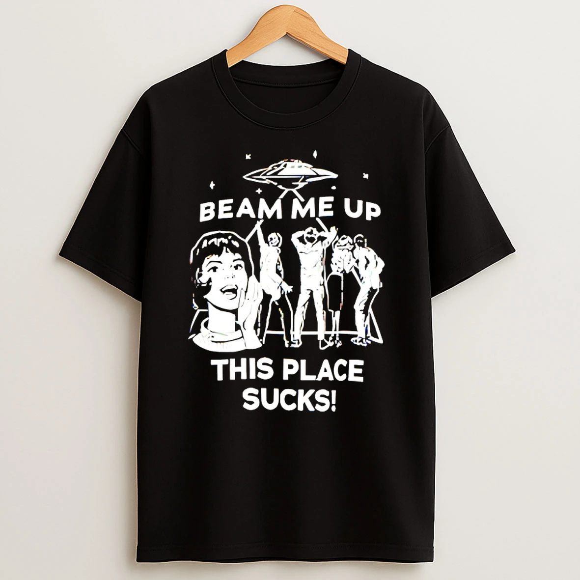 Stranger Things 5 Beam Me Up This Place Sucks Shirts