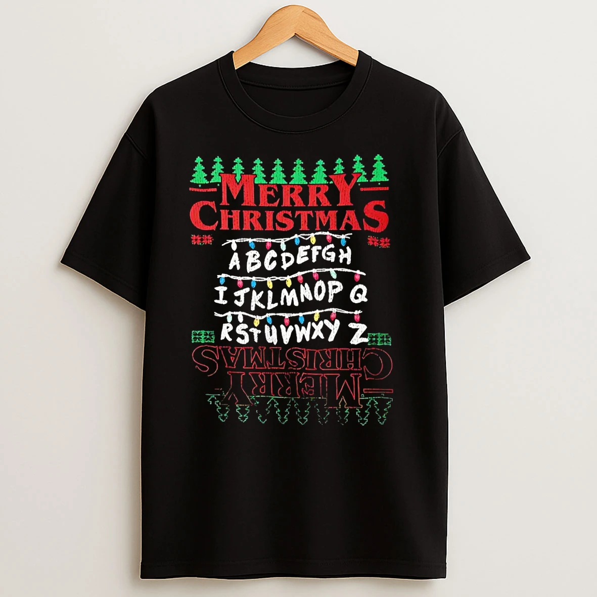 Stranger Things Merry Christmas Alphabet T Shirts