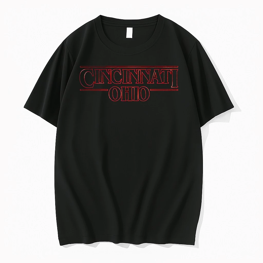 Stranger Things X Cincinnati Ohio Logo Shirts