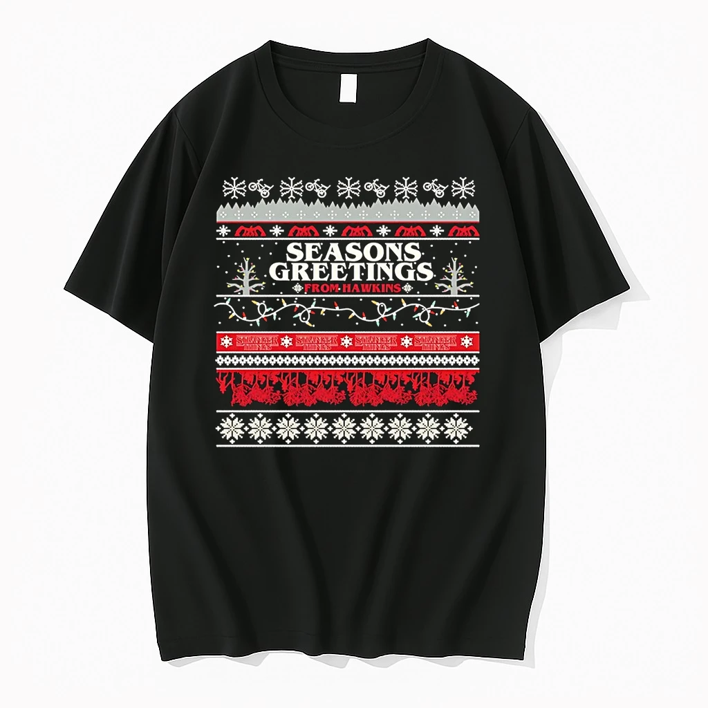 Stranger Things Seasons Greetings From Hawkins Ugly Christmas Shirts