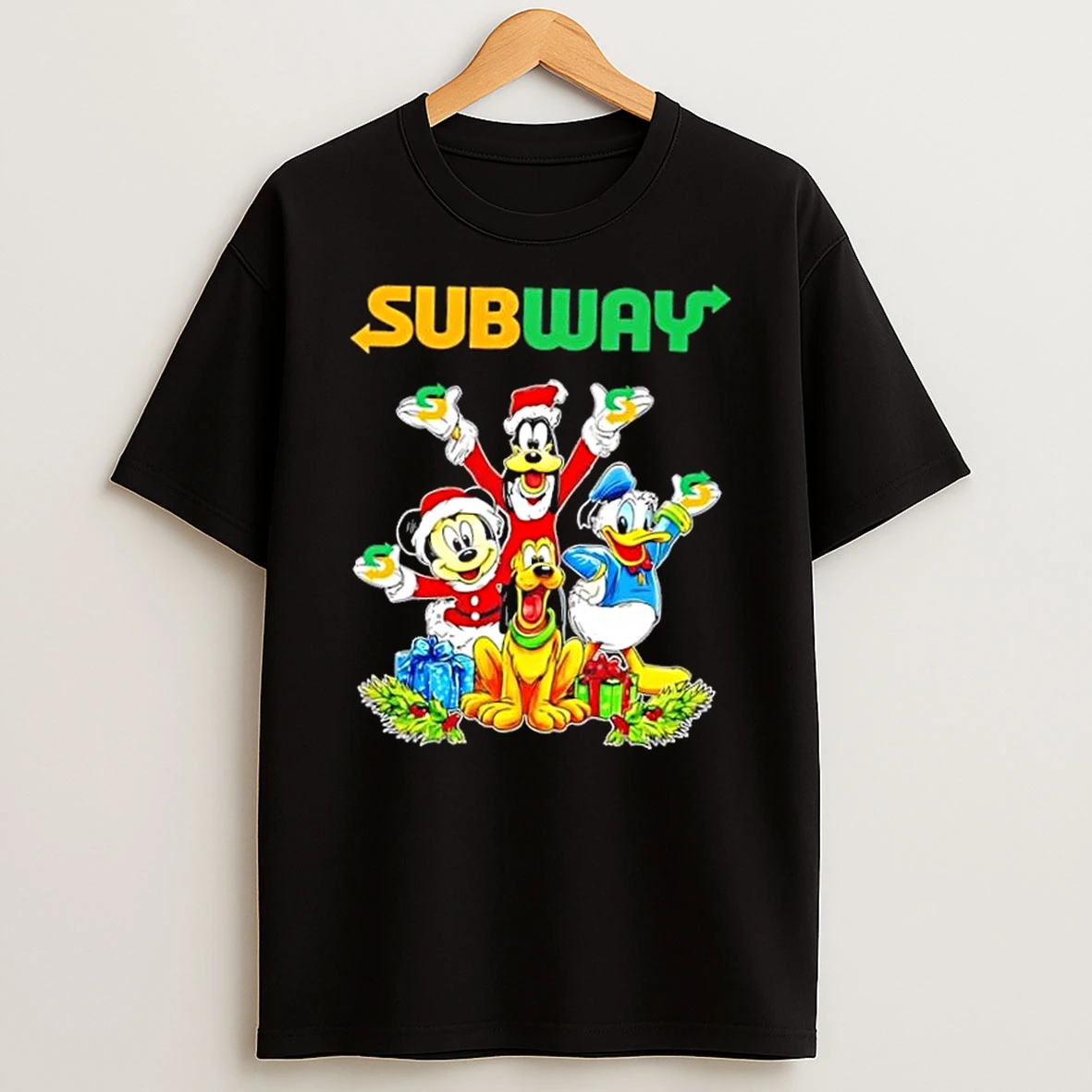 Subway X Mickey Team Merry Christmas Shirts
