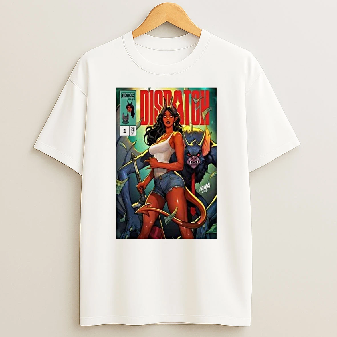 Succubus And Bat Adhoc Studio Dispatch Issue Shirts