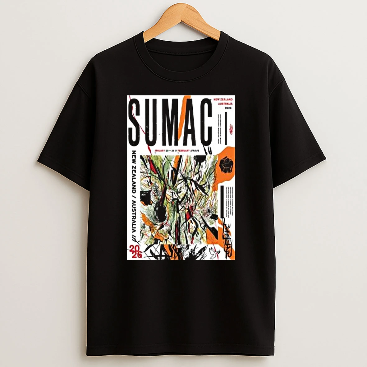 Sumac Band New Zealand And Australia Tour 2026 Shirts