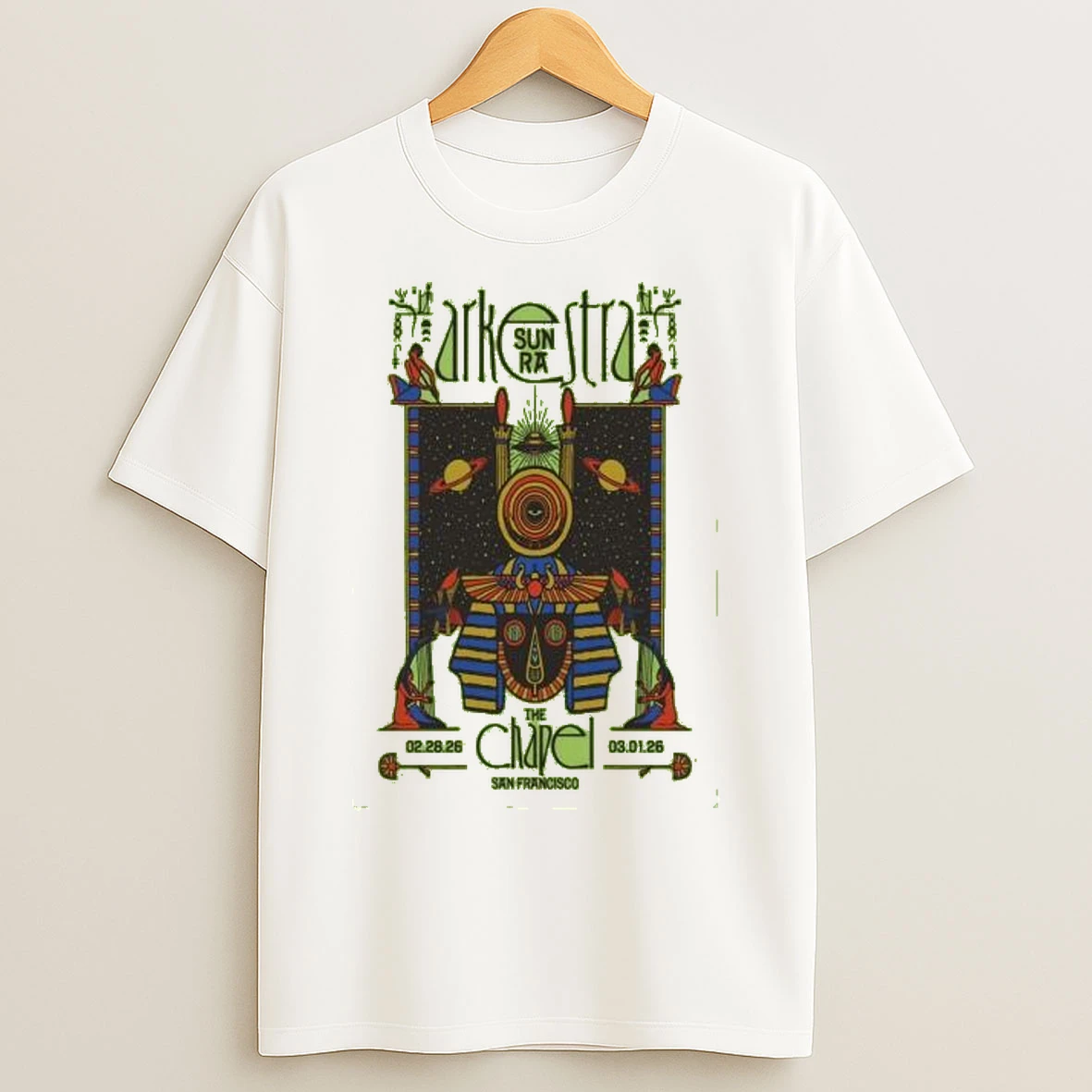 Sun Ra Arkestra The Chapel In San Francisco Ca Feb 28 Mar 1 2026 Circle White T Shirts