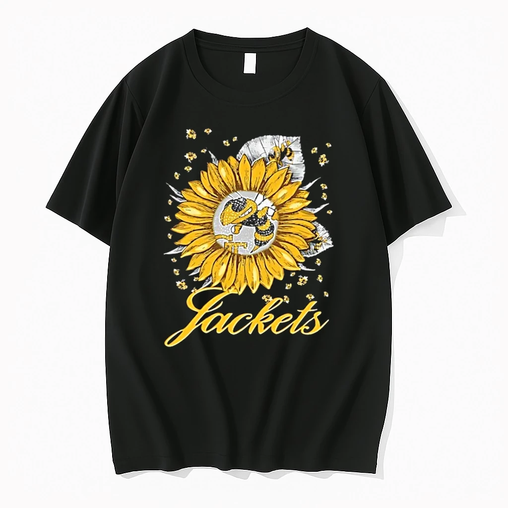 Sunflower X Georgia Tech Yellow Jackets Football Logo Shirts