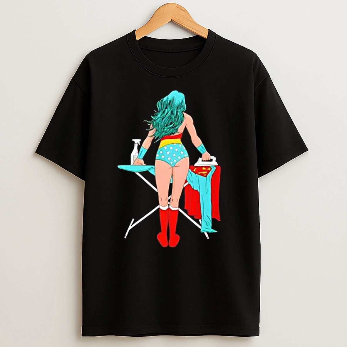Superhero Ironing Retro Comic T Shirts