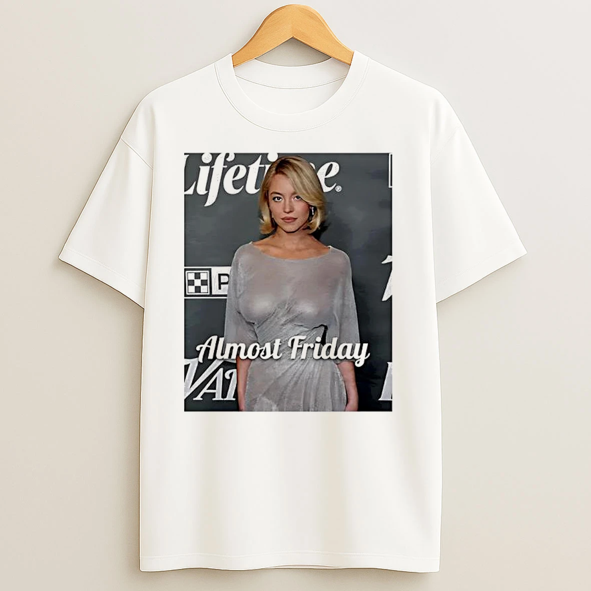 Sydney Sweeney In See Through Almost Friday Photo T Shirts