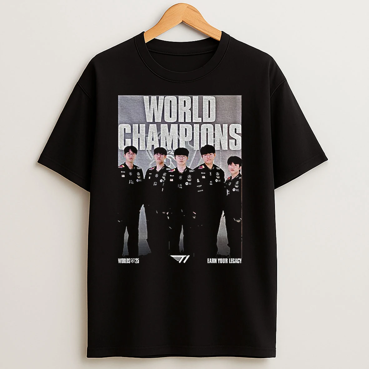 T1 World Champions League Of Legends Worlds 2025 Victory T Shirts