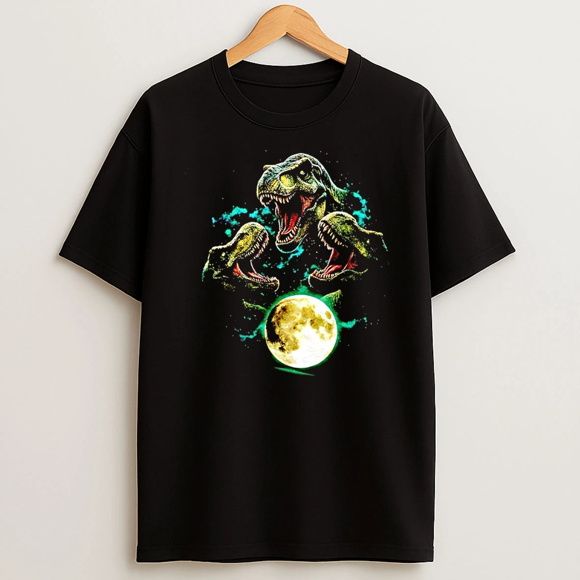 Trex Jurassic Dinosaur Moon Shirts