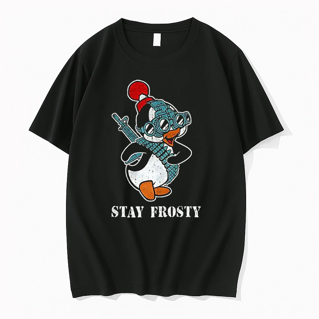 Tactical Penguin Stay Frosty Funny Shirts