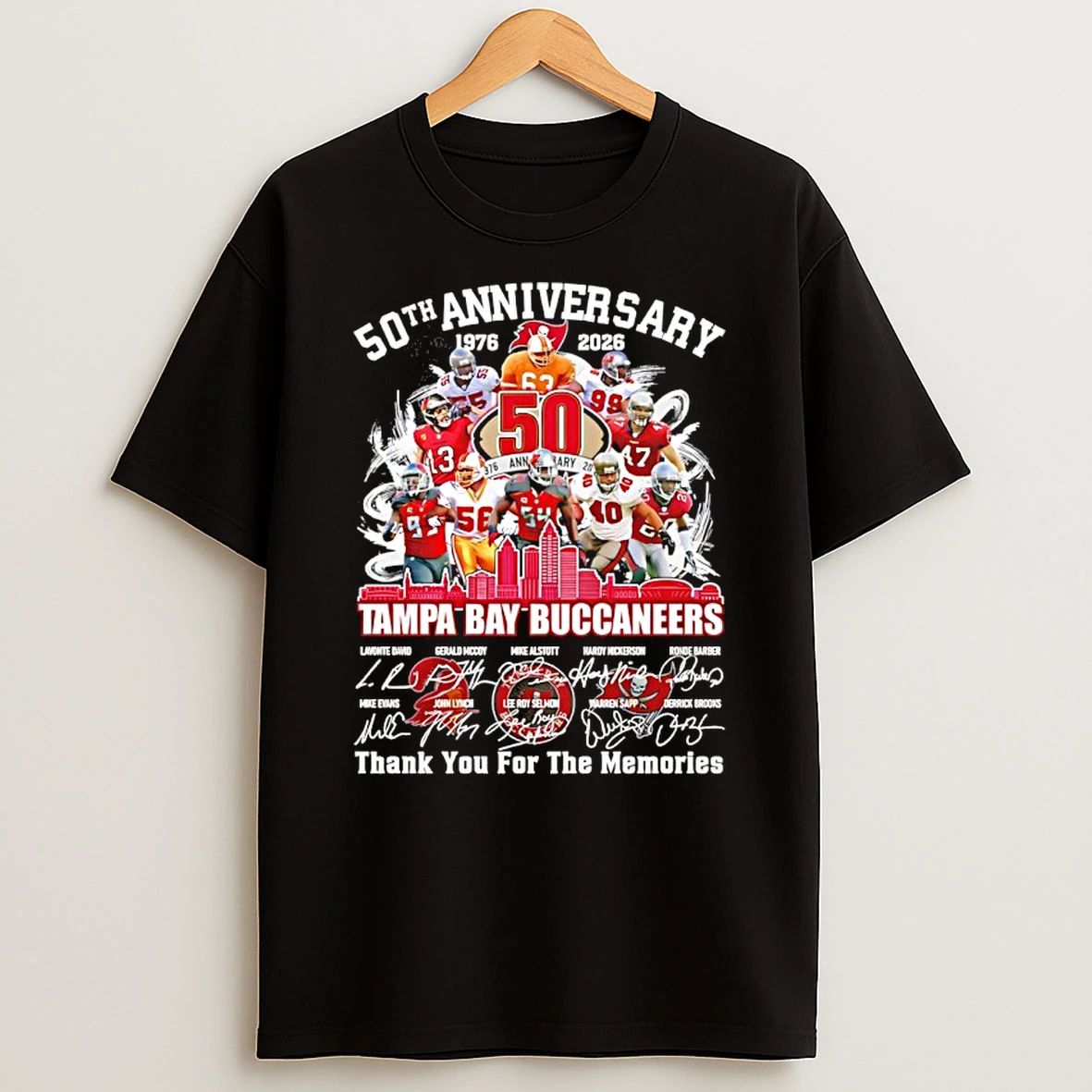 Tampa Bay Buccaneers 50th Anniversary 1976 2026 Thank You For The Memories Shirts