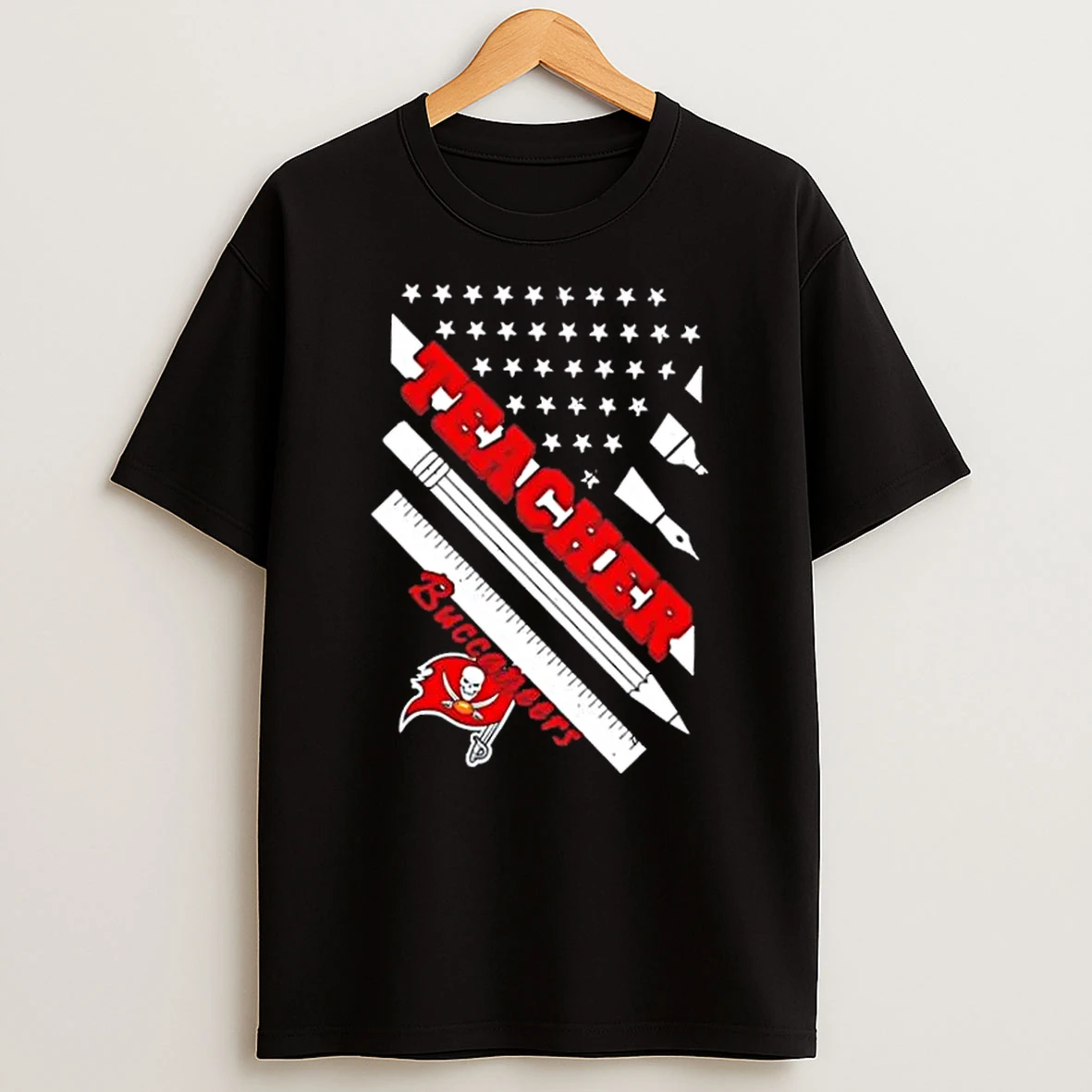 Tampa Bay Buccaneers Football X Teacher American Flag Shirts