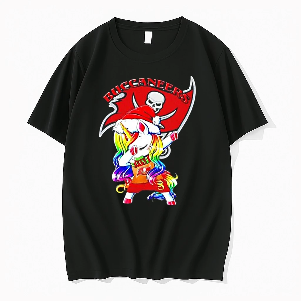 Tampa Bay Buccaneers X Unicorn Santa Hat Dabbing Merry Christmas Shirts