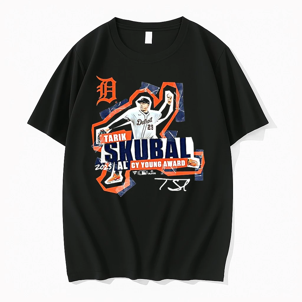 Tarik Skubal Detroit Tigers 2025 National League Cy Young Award Winner Signature Shirts