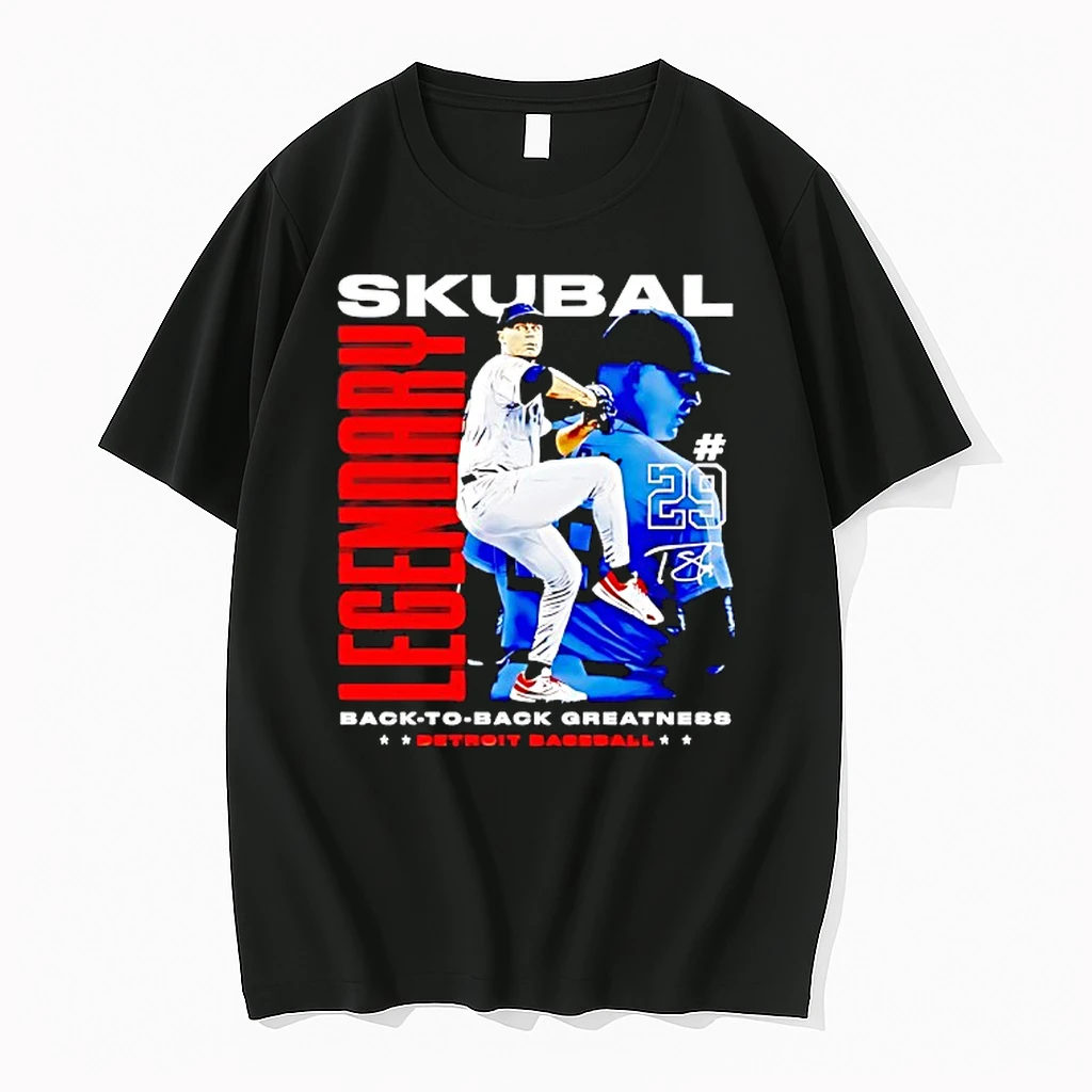 Tarik Skubal Hash29 Detroit Tigers Legendary Back To Back Greatness Signature Shirts