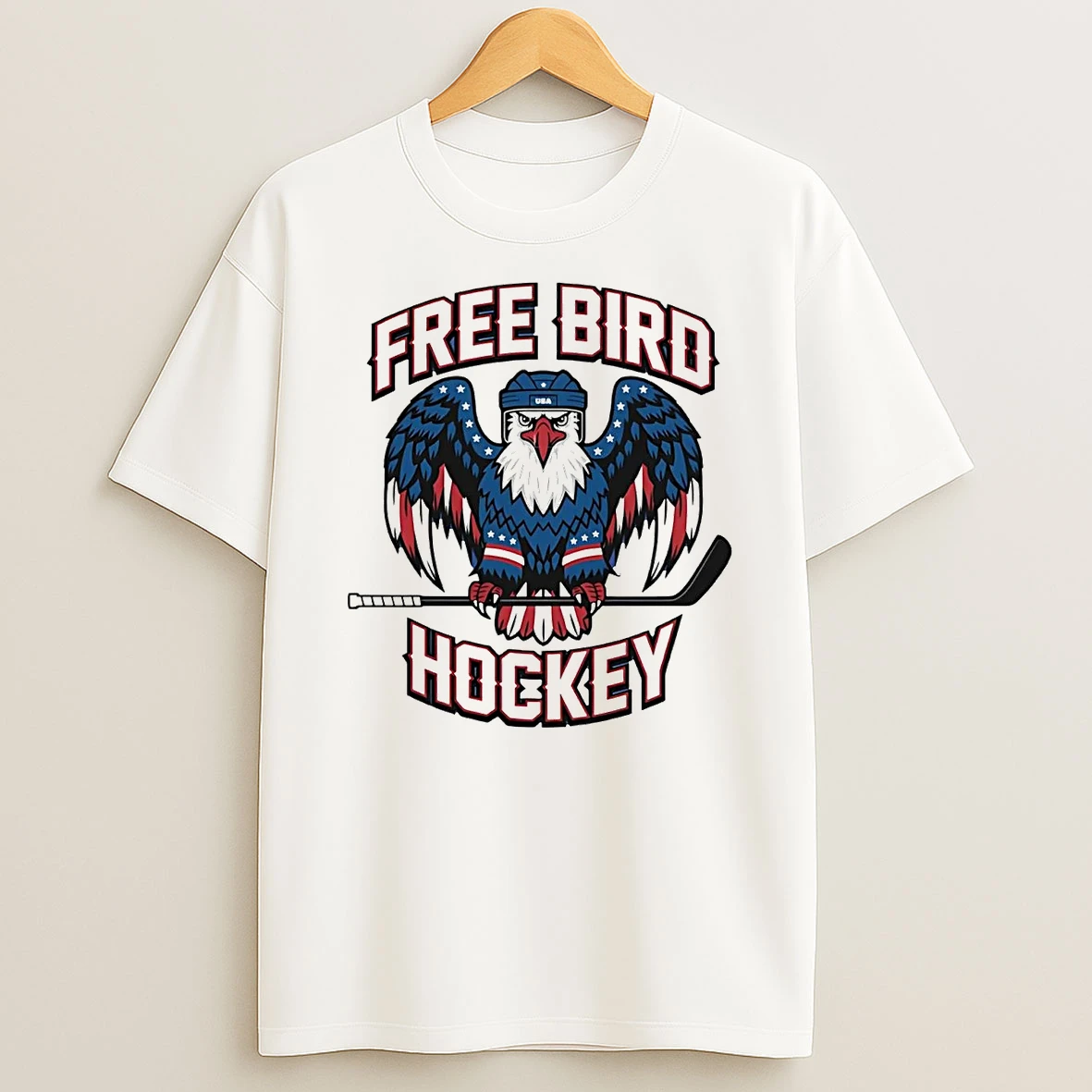 Team Usa Free Bird Hockey Shirts