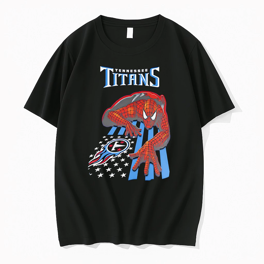 Tennessee Titans Spiderman America Flag Shirts