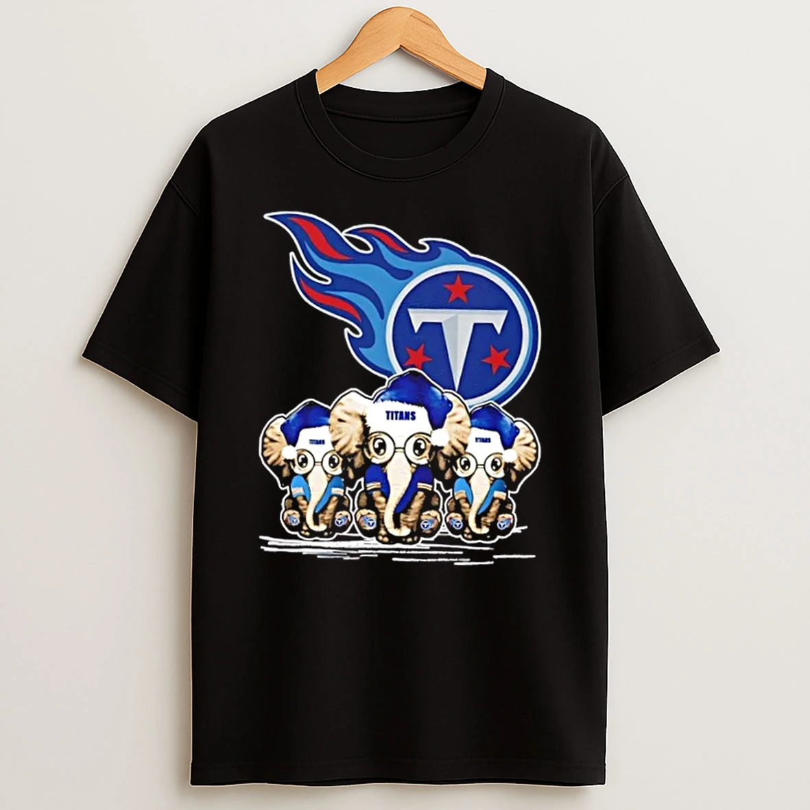 Tennessee Titans X Elephants Santa Hat Merry Christmas Shirts