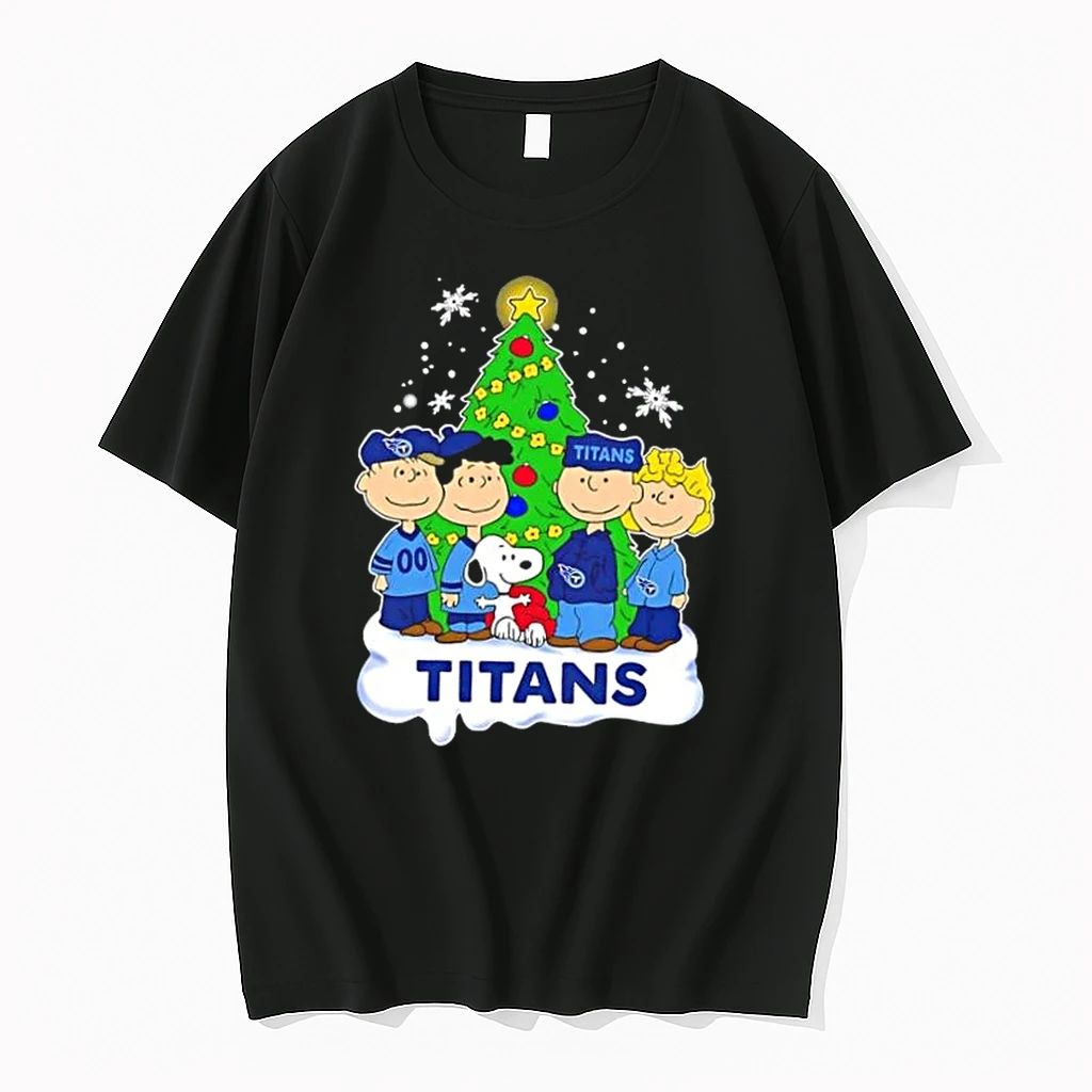 Tennessee Titans X Peanuts Snoopy And Friends Christmas Tree Shirts