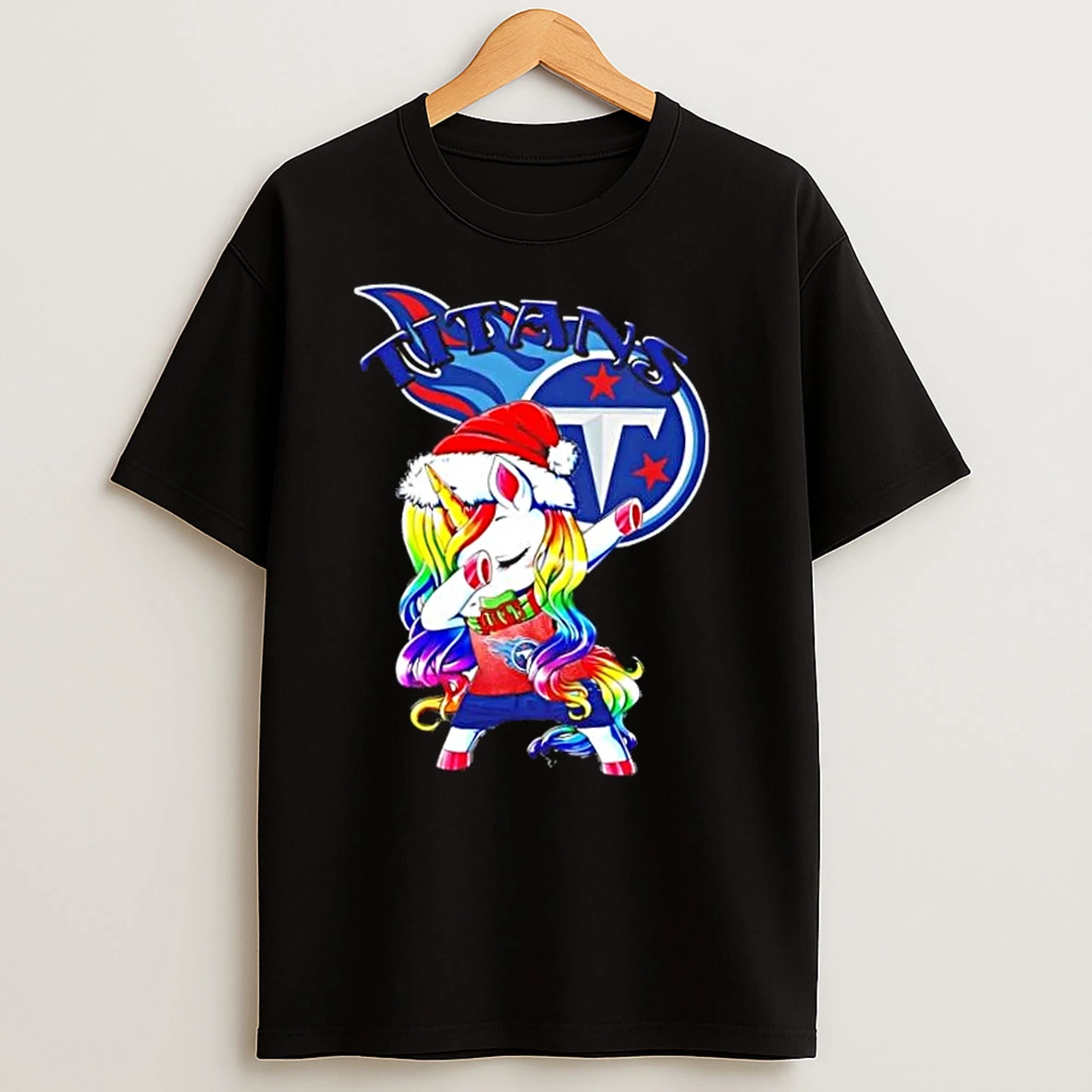 Tennessee Titans X Unicorn Santa Hat Dabbing Merry Christmas T Shirts