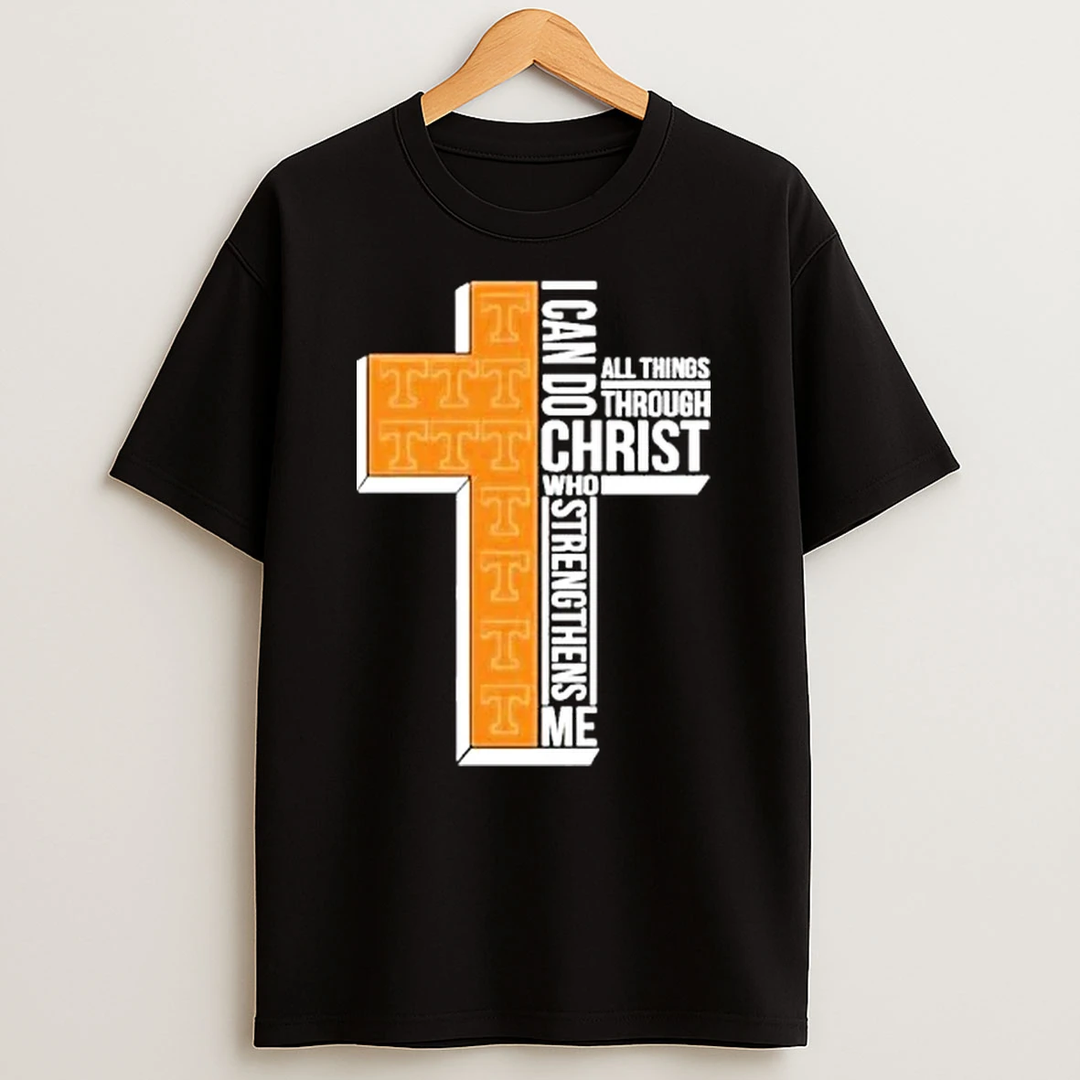 Tennessee Volunrs Cross I Can Do All Things Through Christ Who Strengthens Me T Shirtss Shirts