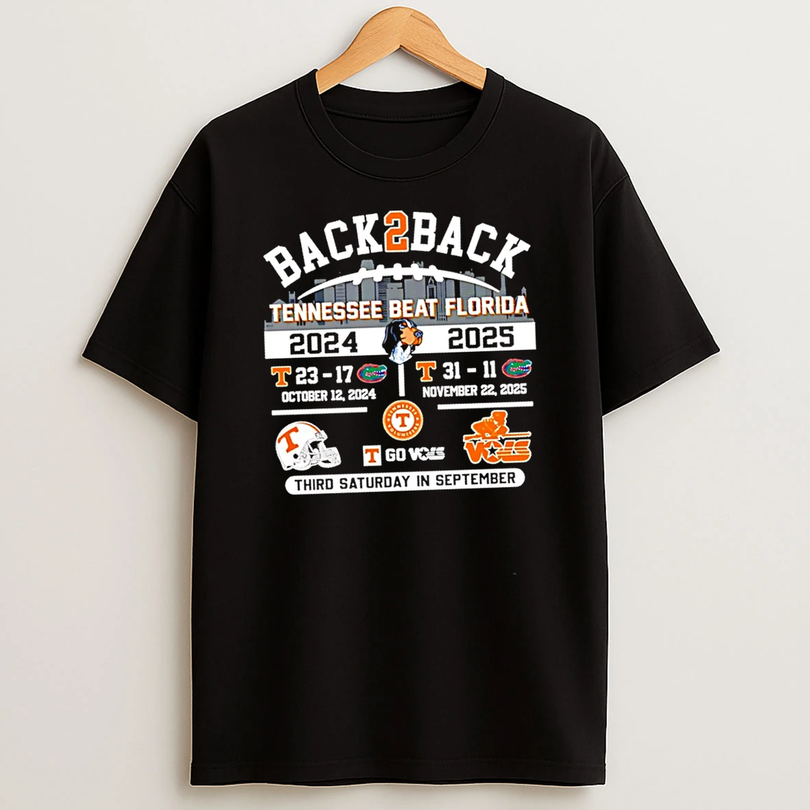 Tennessee Beat Florida Back To Back 2024 2025 Score Third Saturday In September Shirts